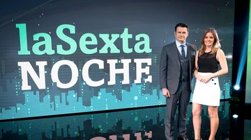 Iñaki López y Andrea Ropero en el nuevo plató de laSexta Noche