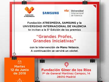 Inscríbete en la gala de los Premios ‘Grandes Profes, Grandes Iniciativas’ Inscríbete en la gala de los Premios ‘Grandes Profes, Grandes Iniciativas’
