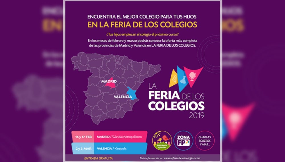 Vuelve la Feria de los Colegios a Madrid y Valencia