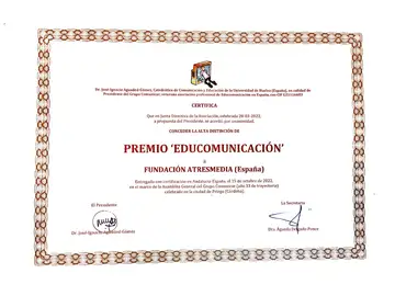 El Grupo Comunicar reconoce y premia la labor de la Fundación Atresmedia El Grupo Comunicar reconoce y premia la labor de la Fundación Atresmedia