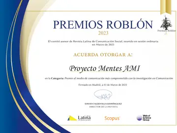 La Revista Latina de Comunicación Social otorga a la Fundación Atresmedia el Premio al Medio de Comunicación Comprometido con la Investigación en Comunicación La Revista Latina de Comunicación Social otorga a la Fundación Atresmedia el Premio al Medio de Comunicación Comprometido con la Investigación en Comunicación