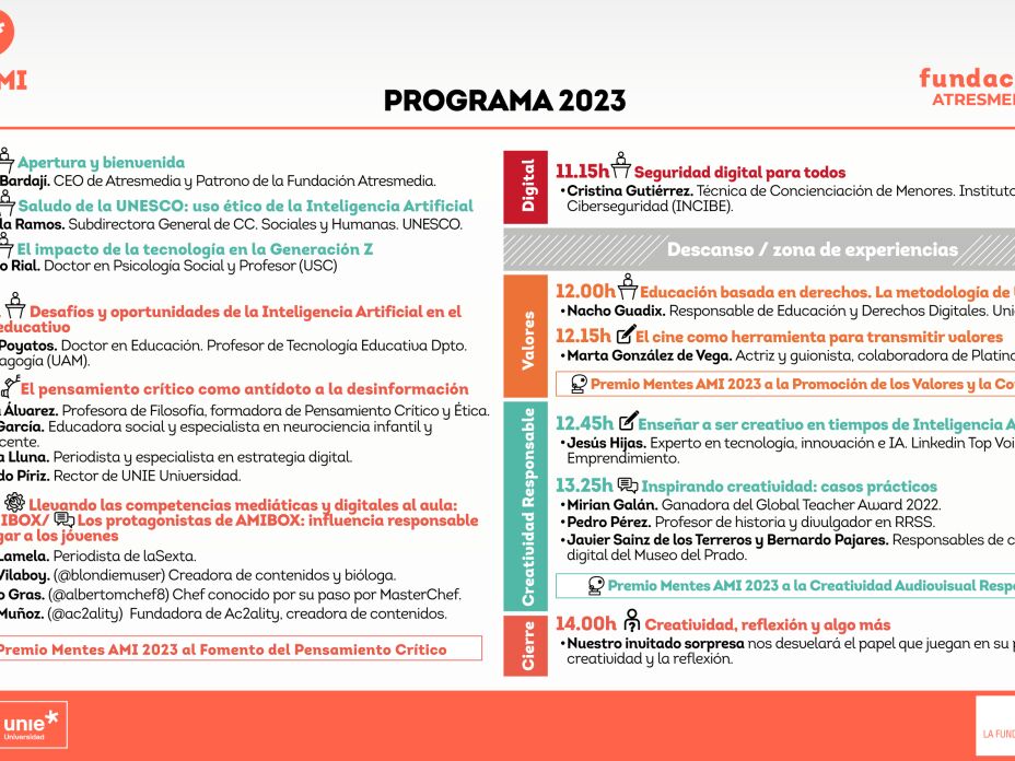 ¡Conoce el programa del Encuentro Mentes AMI 2023! 