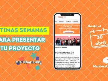¡La cuenta atrás ha comenzado! Últimas semanas para enviar tu proyecto educativo a la 4ª edición de los Premios Mentes AMI ¡La cuenta atrás ha comenzado! Últimas semanas para enviar tu proyecto educativo a la 4ª edición de los Premios Mentes AMI