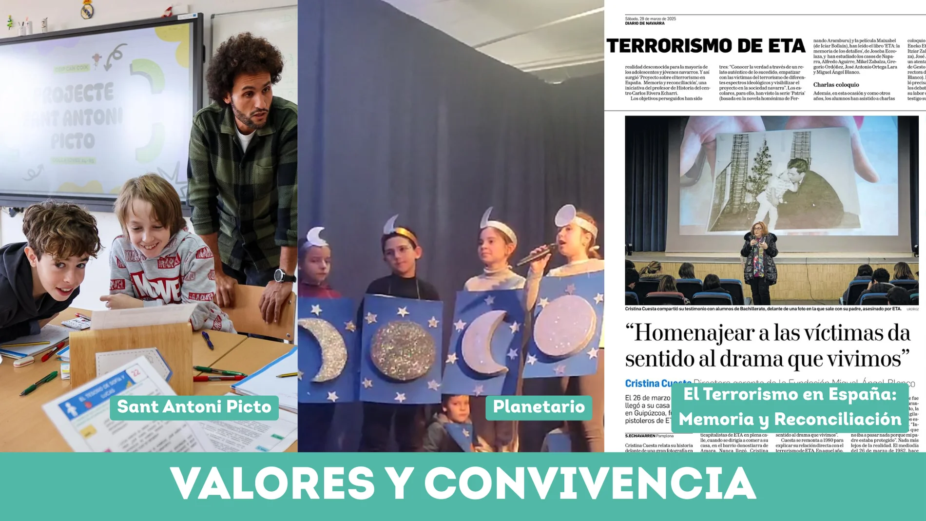 Finalistas del Premio Mentes AMI 2025 en la categoría Promoción de los Valores y la Convivencia