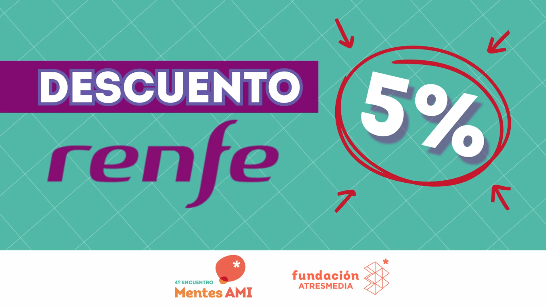 Renfe te ofrece un 5% de descuento para asistir al Encuentro Mentes AMI 2025