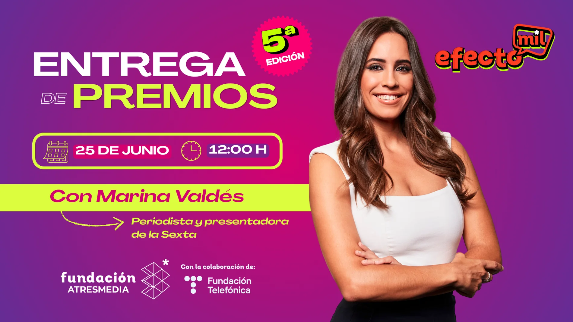 La Fundación Atresmedia celebra la gran final de la 5ª edición de Efecto MIL el próximo 25 de junio