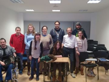 Los alumnos en el taller de guion creativo