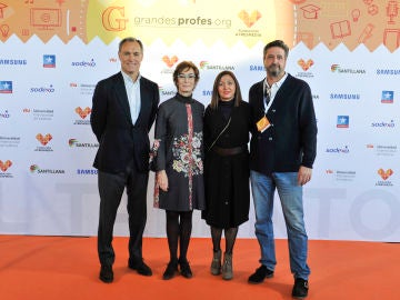 Silvio González (Atresmedia), Carmen Bieger (Fundación Atresmedia),  Rosa Junquera (Santillana), José Luis Escudero (Santillana) 