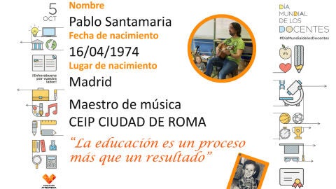Conoce a Pablo, maestro de música en el CEIP Ciudad de Roma