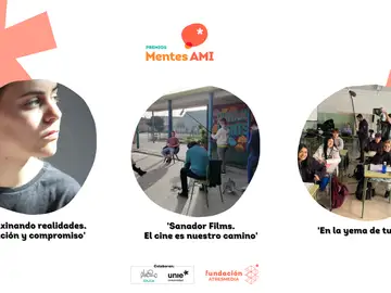Presentamos los proyectos finalistas de la categoría Impulso de la Creatividad Audiovisual Responsable de la 2ªedición de los Premios Mentes AMI Presentamos los proyectos finalistas de la categoría Impulso de la Creatividad Audiovisual Responsable de la 2ªedición de los Premios Mentes AMI