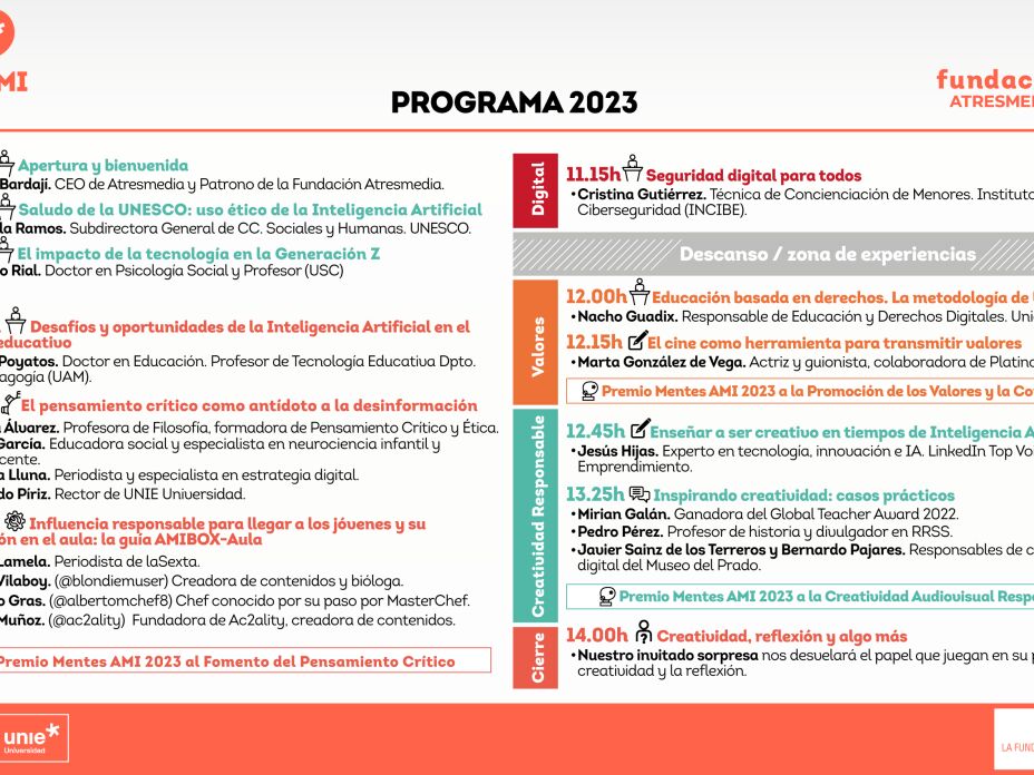 ¡Conoce el programa del Encuentro Mentes AMI 2023! 