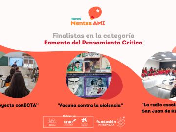 Descubre a los finalistas en la categoría Fomento del Pensamiento Crítico de los Premios Mentes AMI 2024