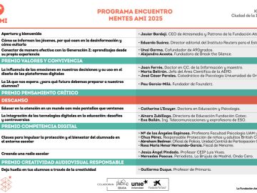 La Fundación Atresmedia presenta el programa del 4º Encuentro Mentes AMI