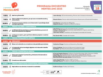La Fundación Atresmedia presenta el programa del 4º Encuentro Mentes AMI